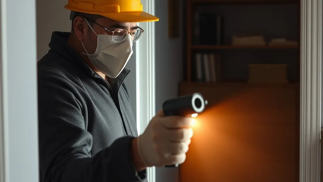 Relevé de détection de l'amiante dans une maison