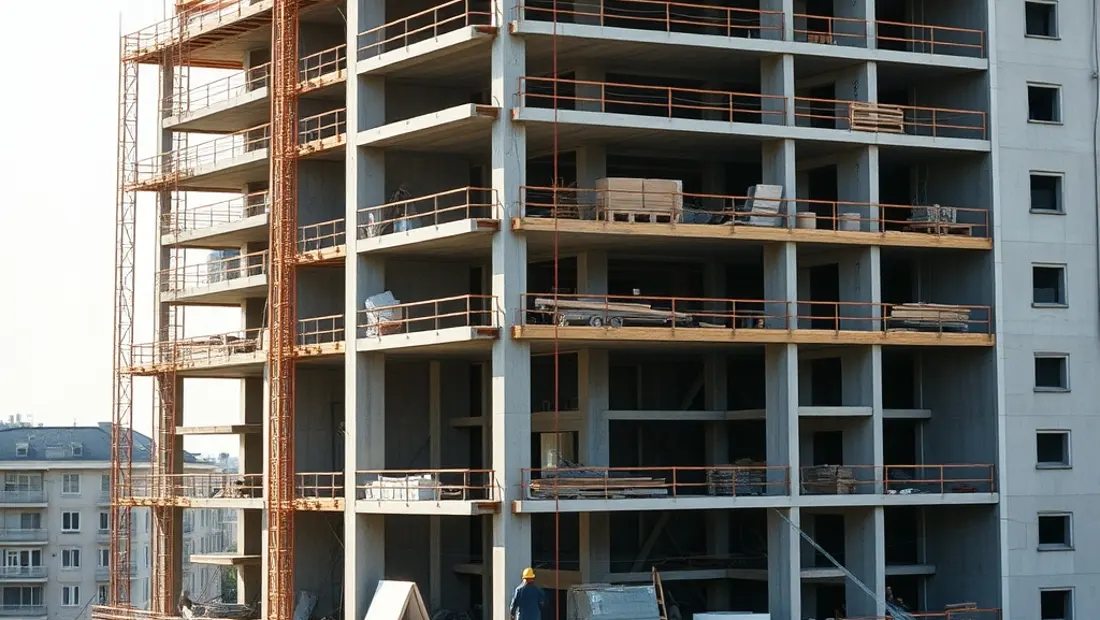 Démolition d'un immeuble en construction.