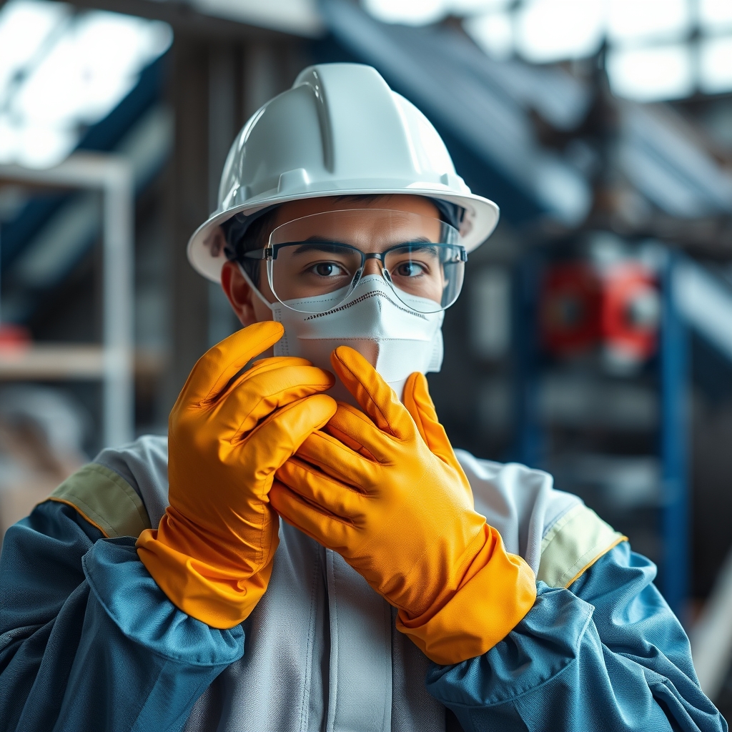 Kit Amiante XL Complet pour une Protection Optimale sur Chantier · EPI désamiantage : combinaison, masque, gants conform